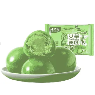 Artemisia Qingtuan a special snack from the Jiangnan region. 6 pieces per bag, 1 bag in total.