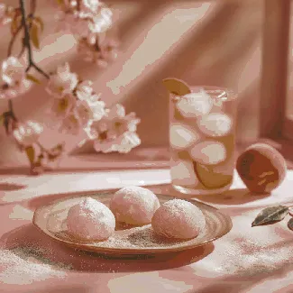 Baked Soft Rice Cake Daifuku Peach Flavor,7.05 oz【Japanese Mochi Daifuku Dessert】