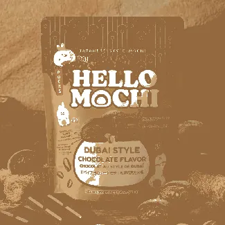 Hello Mochi Dubai Style Chocolate Flavor 8.4 oz 【Lava Filled】【Soft & Chewy】【Japanese Dessert】