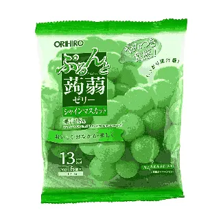 Konjac Jelly Pouch,Shine Muscat Flavor,6 pieces 4.23 oz【0 Fat Low Calories】