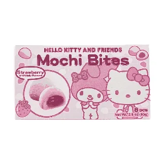 Sanrio Hello Kitty My Melody Mochi Bites Strawberry Flavor 2.82oz