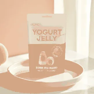 Sweet Yogurt Peach Flavor Jelly Gummy Candy, 1.76 oz