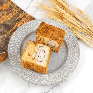 Taro Paste And Chicken Floss Thick Cut Toast 6 Pieces 16.9 oz 【Red Bean Included】