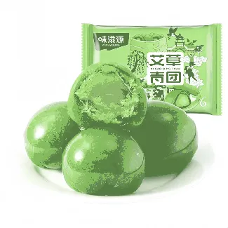 Traditional Qingming Ai Cao Qing Tuan Black Sesame Red Bean Flavor Cake 6 Pieces 0.56lb-with00041