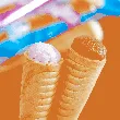 Calpico Mini Wafer Cone Chocolate & Milk & Strawberry Flavor 3.21oz [Supplement Daily Calcium Requirement]