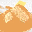 Japanese Bread Tennen Koubo Wheat Milk Yeast Bread,Coffee Flavor, Pastry Roll Cake,2.82oz