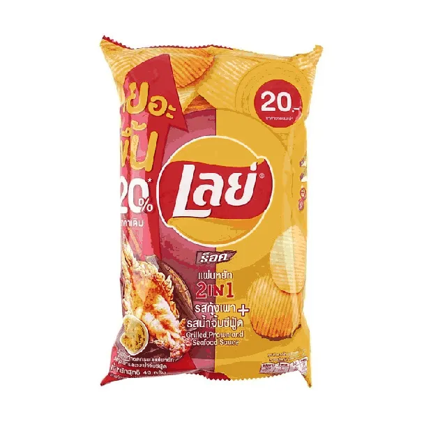 2-in-1 Mixed Potato Chips - Grilled Shrimp & Seafood, 48g