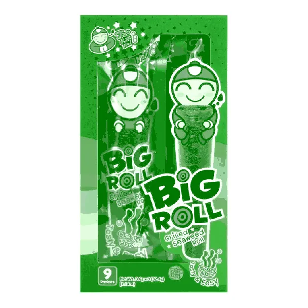 Big Roll Grilled Seaweed Roll Original Flavor, 9 Pieces 1.14 oz