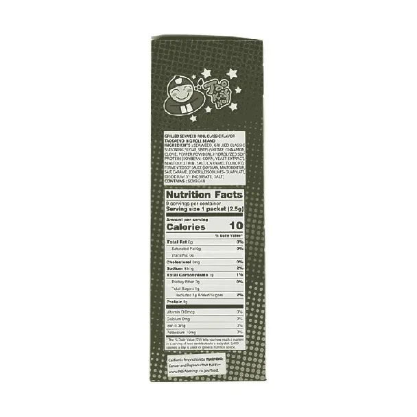 Big Roll Grilled Seaweed Roll Original Flavor, 9 Pieces 1.14 oz