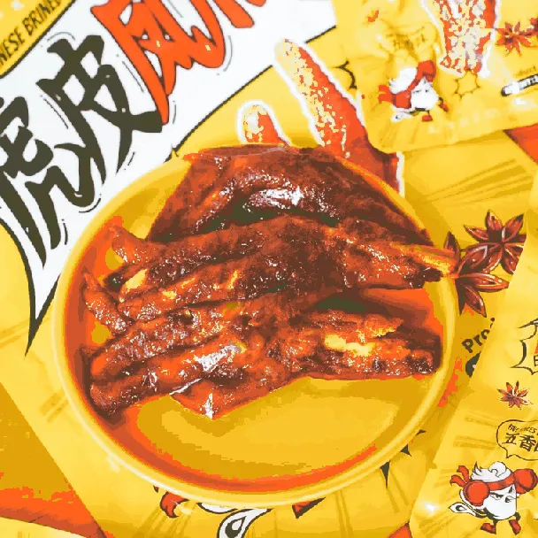 Chinese Brined Chicken Feet Five Spices Flavor 4.94 oz*2【2 Packs】