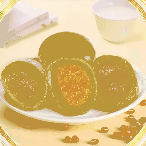 Chinese Traditional Mugwort Green Cakes Red Bean Black Sesame Flavor Instant Snack 0.57lb