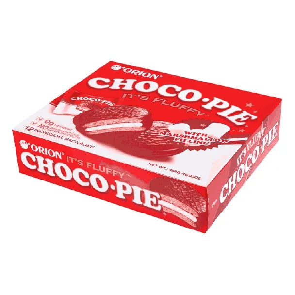 Chocolate Pie Cake with Fluffy Marshmallow Filling 0 Transfat, 12 Pieces 16.51oz