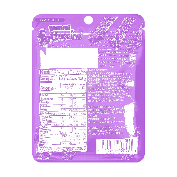 Fettuccine Gummy Candy Grape Flavor 1.7 oz 【Itzy Yuna's Pick】