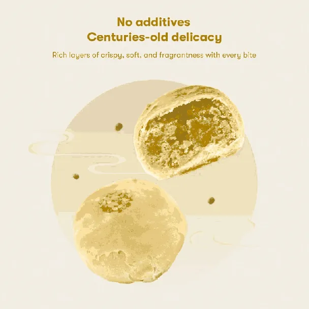 Flaky Mung Bean Pastries - 3 Pieces, 5.6oz