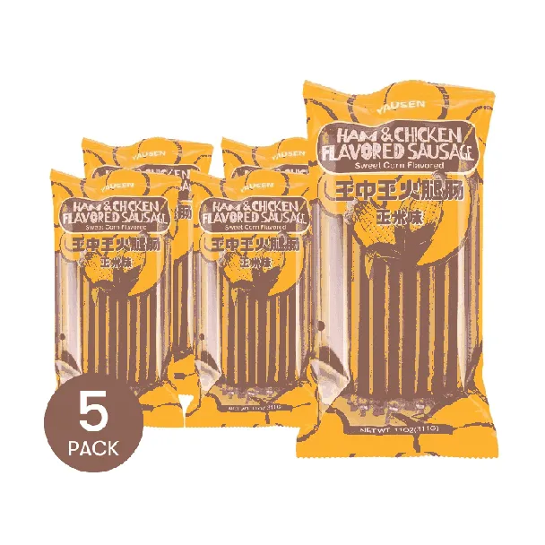 Ham Flavored Chicken Sausage, Sweet Corn Flavor, 10.97 oz *5【5 Packs】