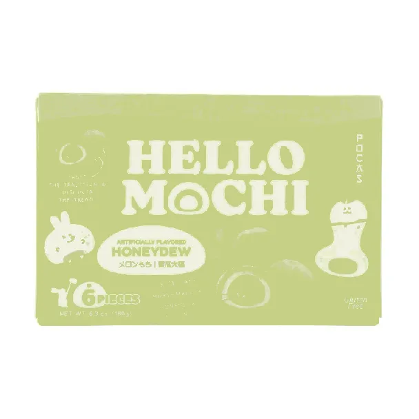 Hello Mochi Melon Honeydew Mochi,Gluten Free,6.3 oz