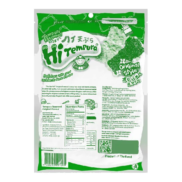 Hi Tempura Seaweed Snacks Original Flavor,1.41 oz