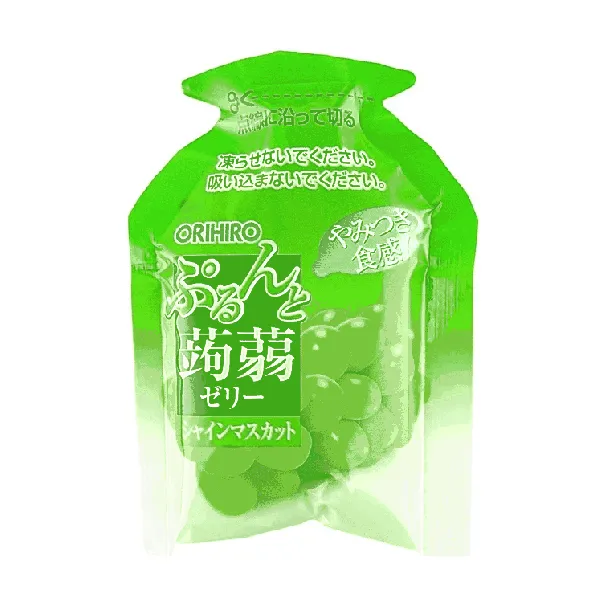 Konjac Jelly Pouch,Shine Muscat Flavor,6 pieces 4.23 oz【0 Fat Low Calories】