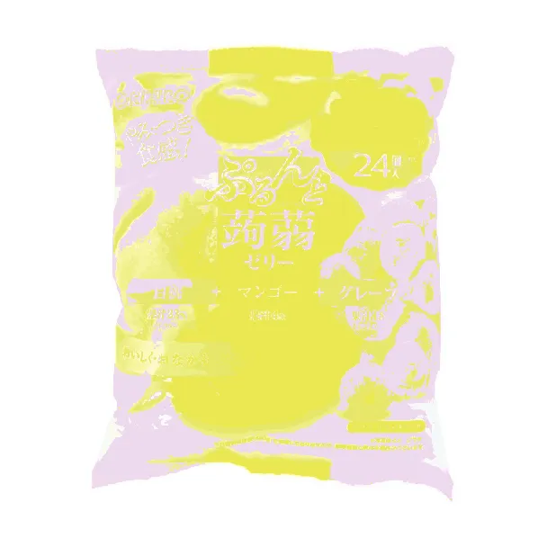 Mixed Flavor Konjac Fruit Jelly - Peach, Mango & Purple Grape 24 Pieces* 0.7oz