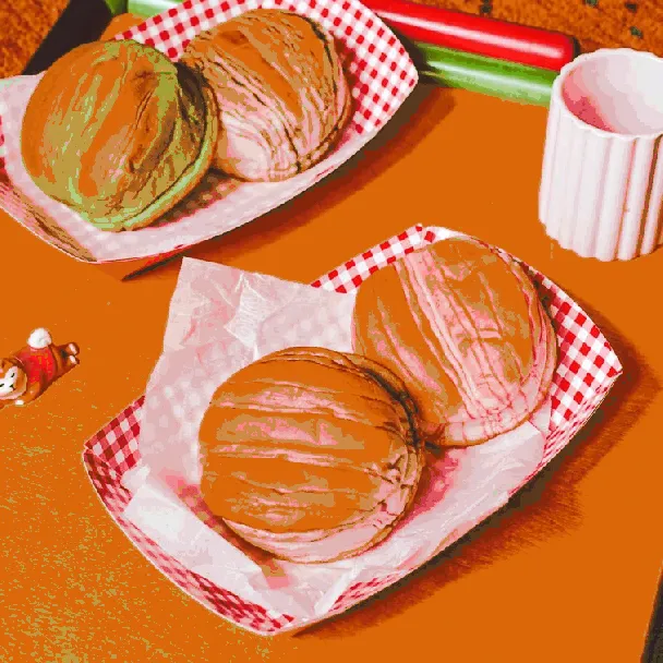 Natural Yeast Baked Wheat Bread ,Japanese Dessert,Strawberry Flavor,2.82oz*6【6 Packs】
