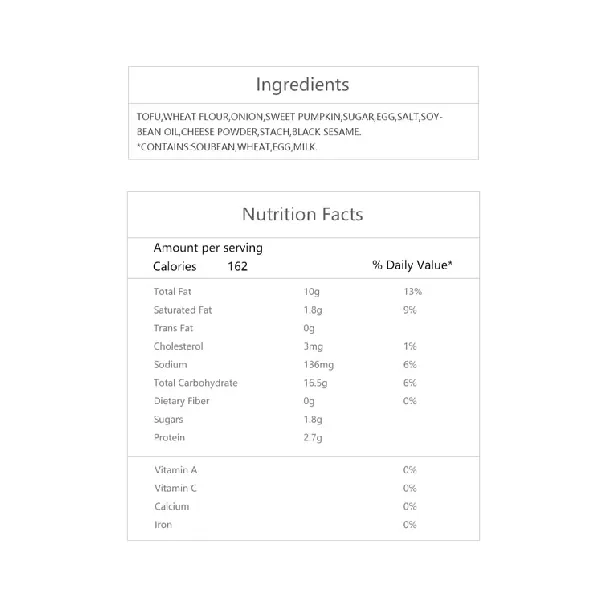 Onion & Tofu Snack 120g