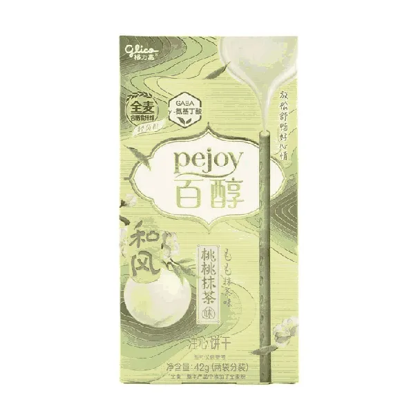 Peach Matcha Pejoy Cookie Sticks - Pocky's Friend, 1.48oz