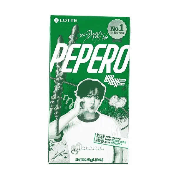 PEPERO Almond Chocolate Biscuit Stick 1.12 oz【Stray Kids Pick】【Packing May Vary】