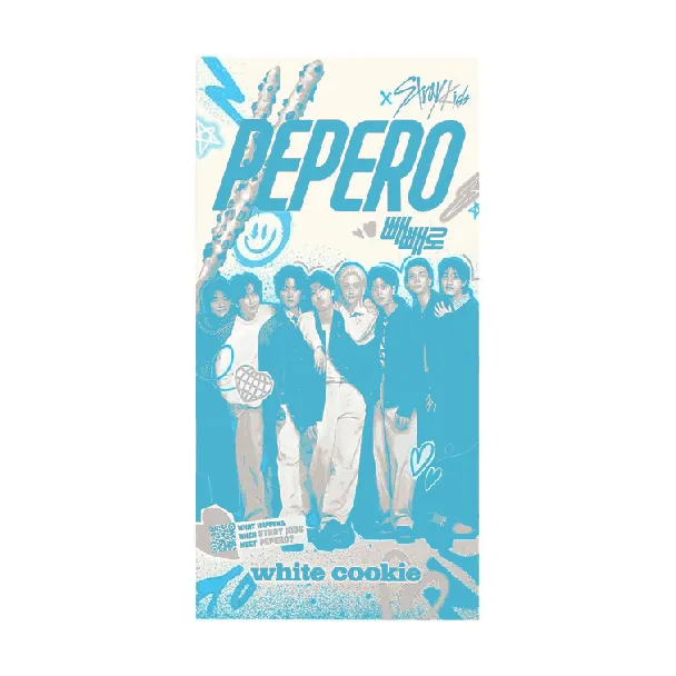 PEPERO Biscuit Stick White Cookie Flavor【8 packs in 1 box】9.03oz【Stray Kids Pick】【Packing May Vary】