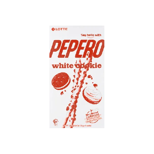 PEPERO Biscuit Stick White Cookie Flavor【8 packs in 1 box】9.03oz【Stray Kids Pick】【Packing May Vary】