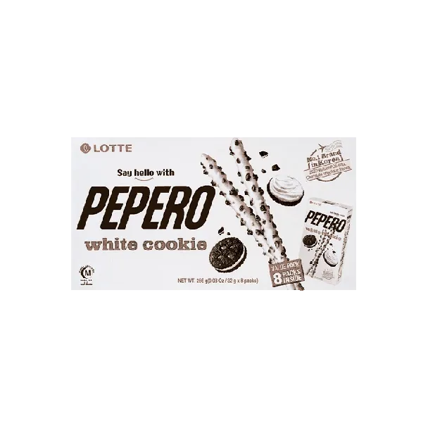 PEPERO Biscuit Stick White Cookie Flavor【8 packs in 1 box】9.03oz【Stray Kids Pick】【Packing May Vary】