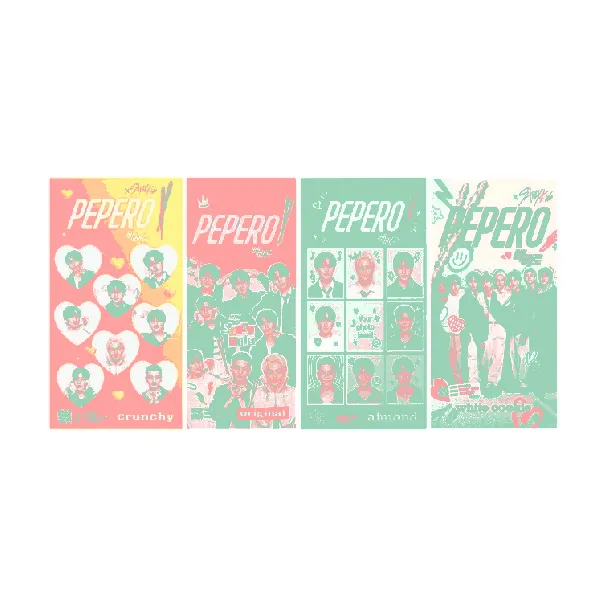 Pepero Chocolate Sticks,Almond+Crunchy+White Cookie+Original Flavor【4 Combo Packs 】【StrayKids Pick】【Packing May Vary】