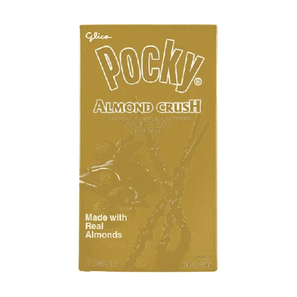 Pocky Almond Crush Chocolate Cream Covered Biscuits Sticks, 1.45oz