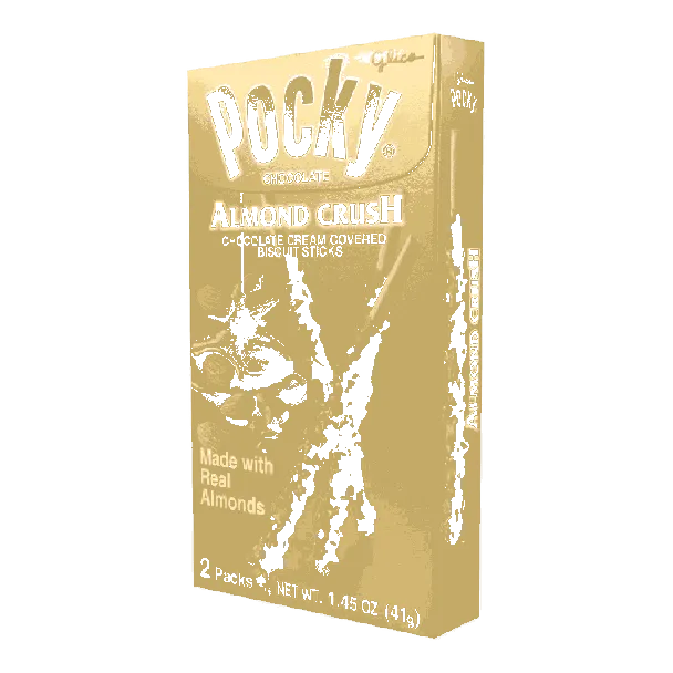 Pocky Almond Crush Chocolate Cream Covered Biscuits Sticks, 1.45oz