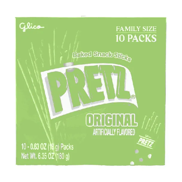 Pretz Baked Pretzel Biscuits Sticks, Original Flavor,10 Bags, 6.35oz