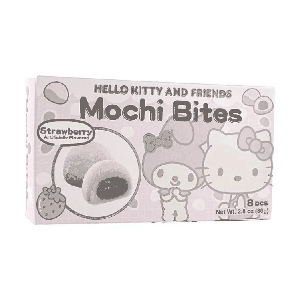 Sanrio Hello Kitty My Melody Mochi Bites Strawberry Flavor 2.82oz