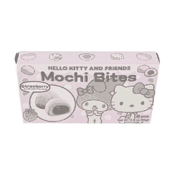 Sanrio Hello Kitty My Melody Mochi Bites Strawberry Flavor 2.82oz