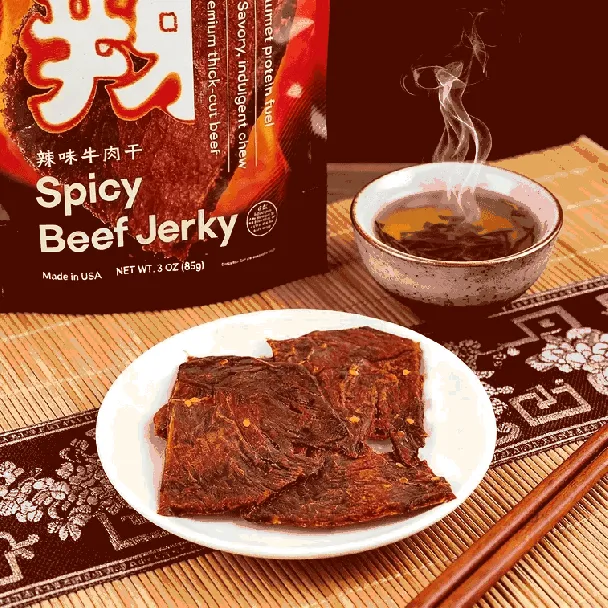 Savory Beef Jerky,Premium Thick-Cut Beef, Original+Spicy Flavor, 3oz*2【2 Combo Packs】【Low Calories,Gourmet Protein Fuel】