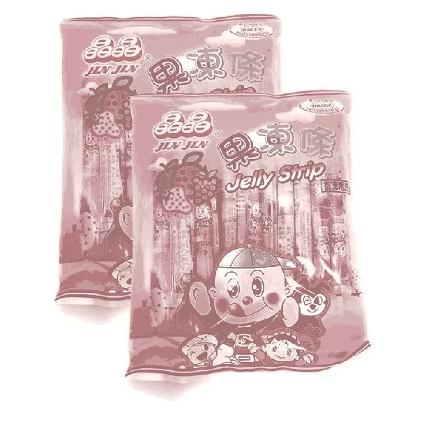Set of 2 Packs Jin Jin - Jelly Strip (Jelly Filled Straws in Assorted Flavors) - Net Wt. 14.7 Oz. *2