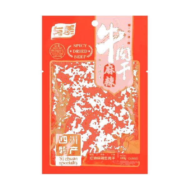 Spicy Sichuan Chili Oil Beef Jerky, 3.52oz