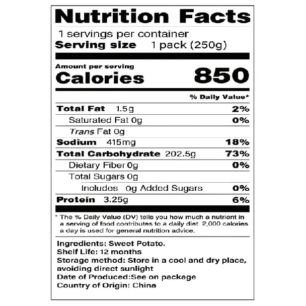 Steamed dried sweet potato 8.82oz; dried sweet potato without sucrose preserved fruit [healthy 0 additives] [only sweet potato ingredient]