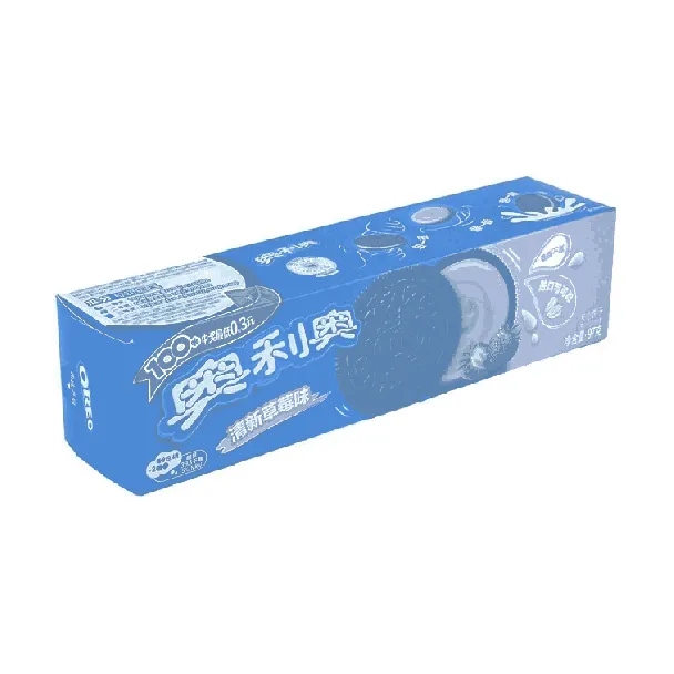 Strawberry Flavor Cream Filled Chocolate Sandwich Cookies, 3.4 oz