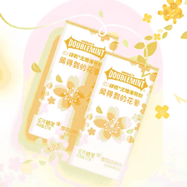 Sugar-free Floral Mint Candy , Cherry Blossom and White Peach Flavor , 0.95 oz
