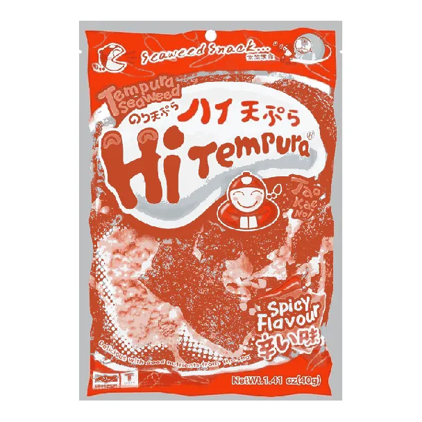 Super Crispy Grilled Tempura Seaweed,Hot Spicy Flavor, 1.41 oz