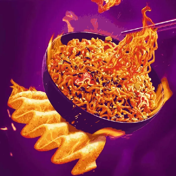 Wavy Potato Chips, Buldak Spicy Chicken Ramen Flavor, 2.47 oz